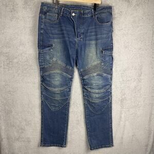 Winx Wheels Jeans Mens 3XL Motorcycle Riding Cargo Biker Pants Stretch Armor